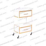 ترولی میزکار آرایشگاهی چوبی فلزی 2048