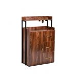 ترولی کنار آینه آرایشگاهی چوبی فلزی 2061